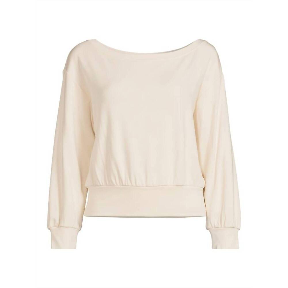 NEW ELIE TAHARI women's boatneck sweatshirt in ivory - Picture 3 of 3